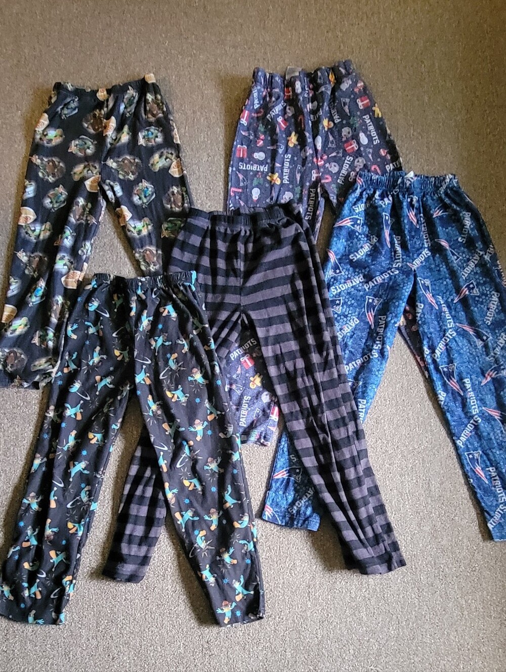 Boys Bundle of 5 Size 10/12 Pajama Lounge Pants